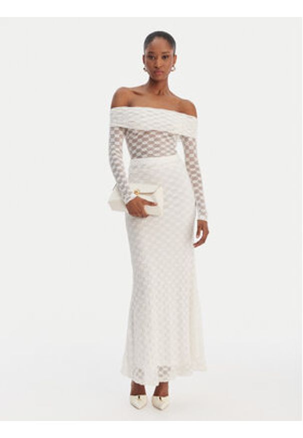 BARDOT - Bardot Bluzka 59742TB Biały Regular Fit. Kolor: biały. Materiał: syntetyk, bawełna