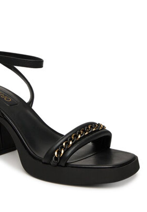 Liu Jo Sandały Giselle 11 SA5097 P0062 Czarny. Kolor: czarny. Materiał: skóra