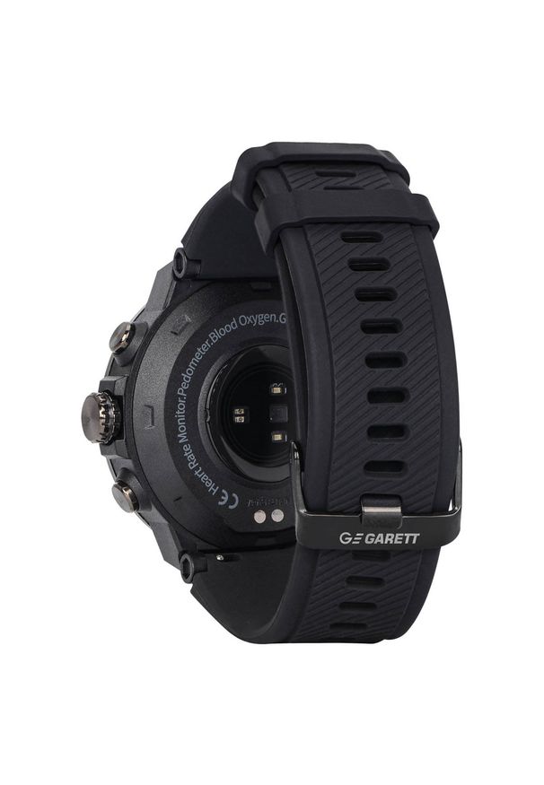 GARETT - Garett GRS Pro czarny. Rodzaj zegarka: smartwatch. Kolor: czarny. Styl: sportowy, militarny