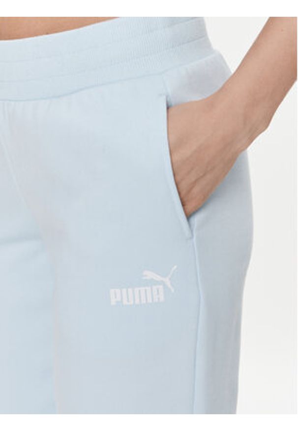 Puma Spodnie dresowe Ess 586841 Niebieski Regular Fit. Kolor: niebieski. Materiał: bawełna