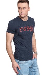Mustang - MĘSKI T-SHIRT MUSTANG AARON C STRIPE + AW 1008959 11559
