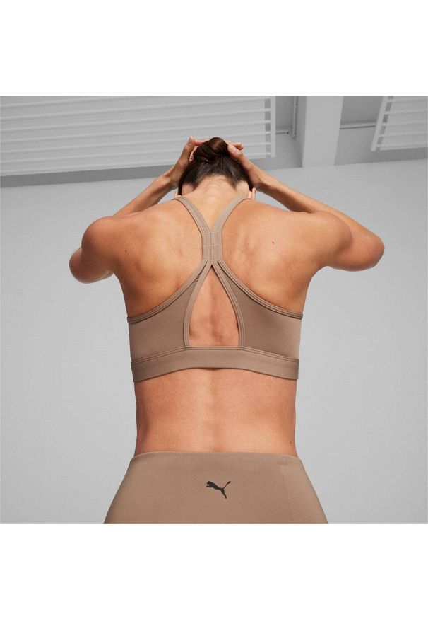 Biustonosz Puma 4keeps Ultrabare Strappy Bra, Kobiety. Kolor: brązowy. Materiał: poliester, materiał. Sport: fitness