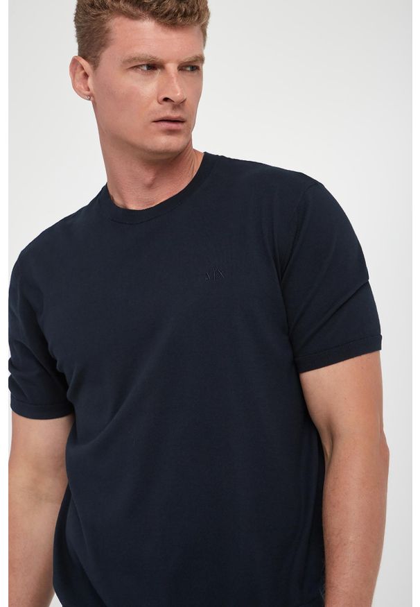 Armani Exchange - Sweter męski z krótkim rękawem ARMANI EXCHANGE. Długość rękawa: krótki rękaw. Długość: krótkie