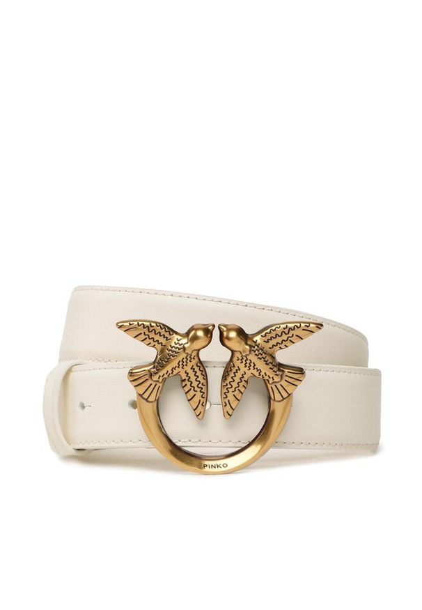 Pinko - Pasek Damski PINKO. Kolor: biały