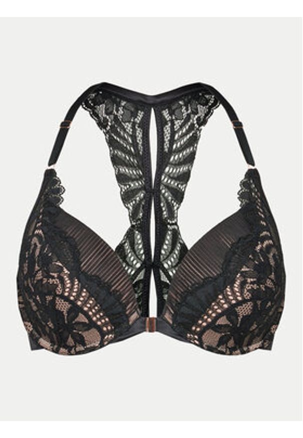 Hunkemöller Biustonosz push-up Antonia 204542 Czarny. Kolor: czarny. Materiał: syntetyk. Rodzaj stanika: push-up