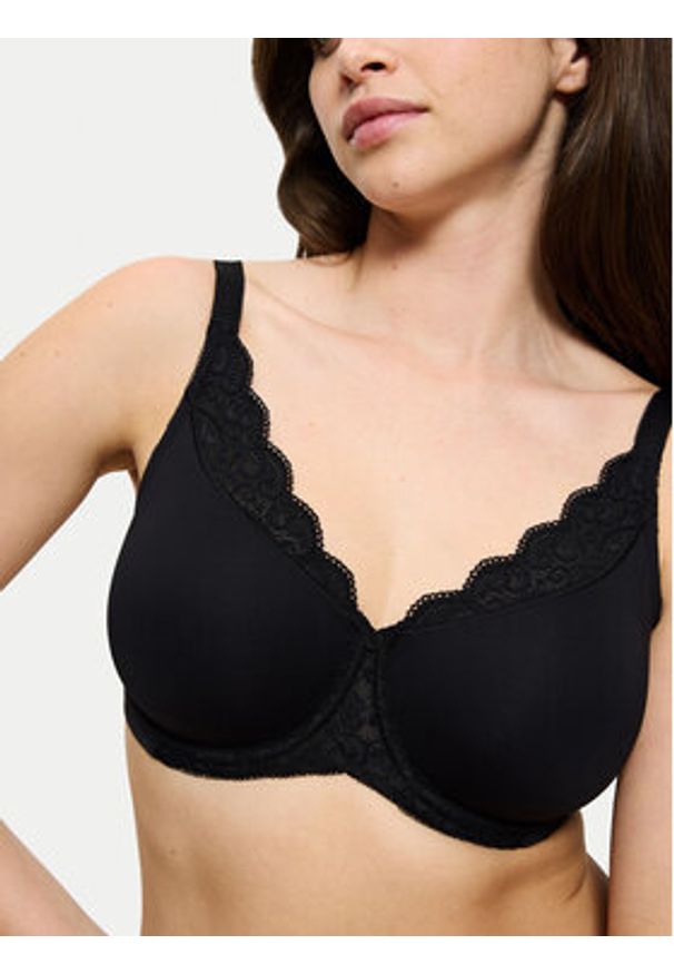 Triumph Biustonosz z fiszbiną Amourette 10210670 Czarny. Kolor: czarny. Materiał: syntetyk