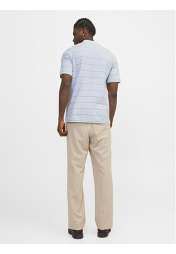 Jack & Jones - Jack&Jones Polo Bluwin 12170931 Błękitny Regular Fit. Typ kołnierza: polo. Kolor: niebieski. Materiał: bawełna, syntetyk