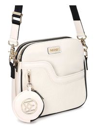 Kazar - Listonoszka damska w kolorze złamanej bieli. Materiał: skórzane. Styl: klasyczny #3