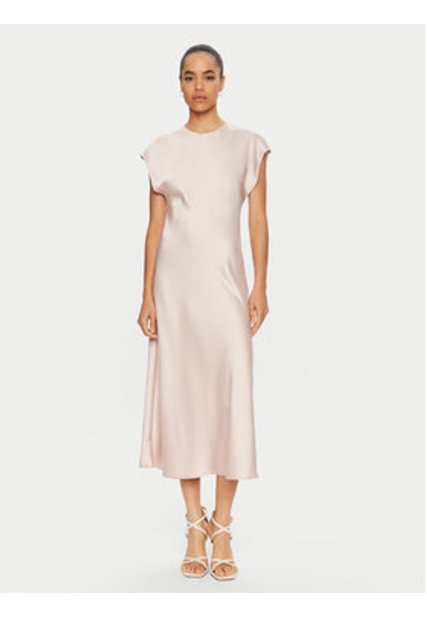 ViCOLO Sukienka koktajlowa TB0135 Różowy Regular Fit. Kolor: różowy. Materiał: syntetyk. Styl: wizytowy