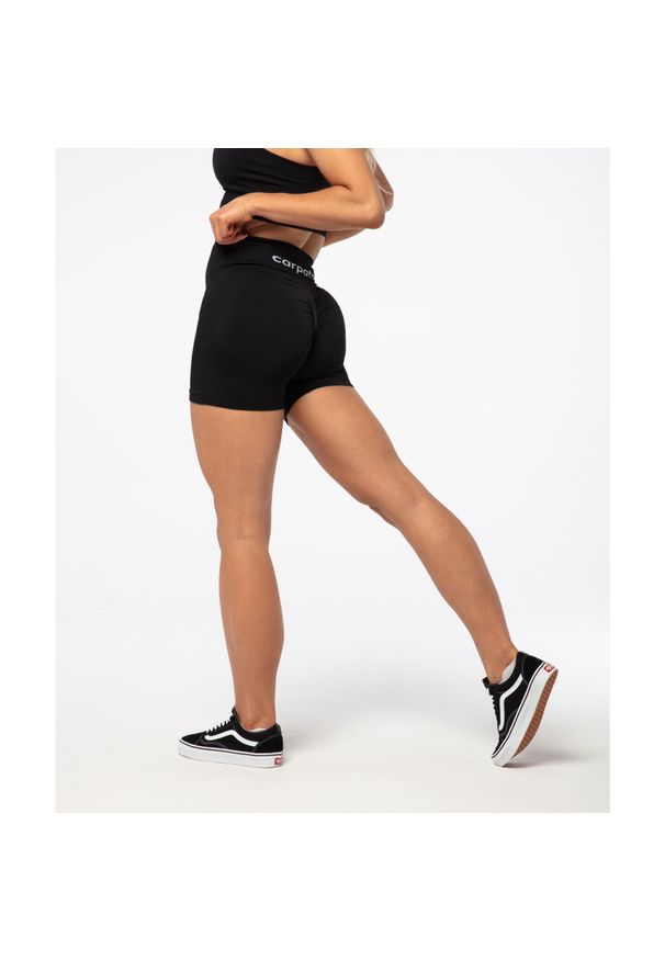 Szorty bezszwowe sportowe dla kobiet Carpatree Allure. Kolor: czarny. Sport: fitness