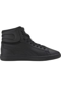 Puma - Damskie Buty Sportowe Vikky V2 Ze Skóry Ekologicznej O Średnim Kroju. Kolor: czarny. Materiał: skóra ekologiczna. Styl: sportowy