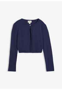 bonprix - Bolerko dzianinowe. Okazja: na co dzień. Kolor: niebieski. Materiał: dzianina. Styl: casual #1