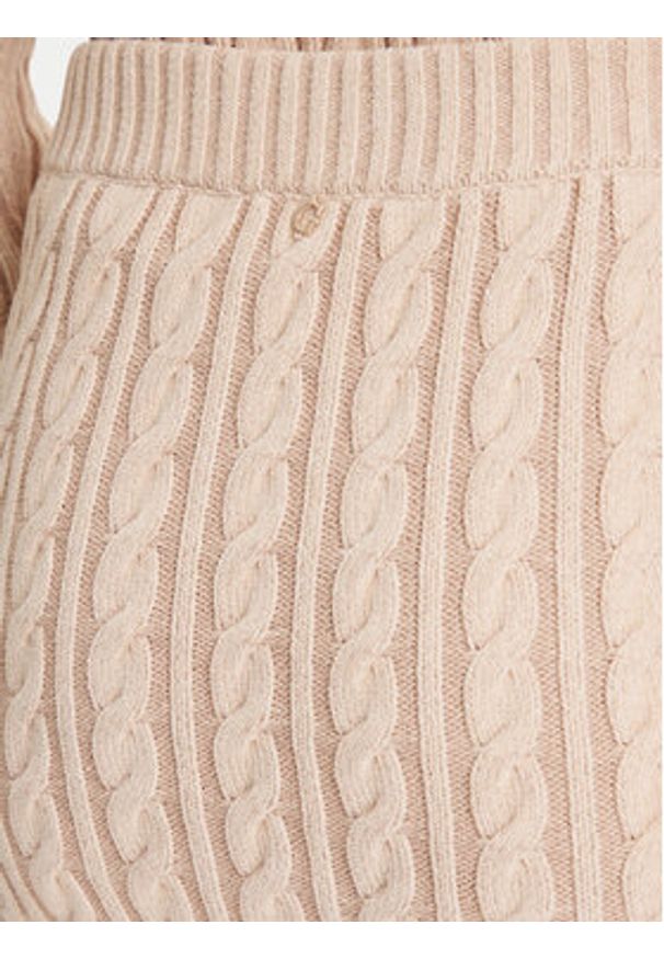 Guess Spódnica mini W5YD68 Z3OU0 Beżowy Regular Fit. Kolor: beżowy. Materiał: bawełna