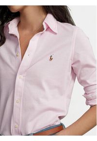 Polo Ralph Lauren Koszula Heidi 211664427002 Różowy Slim Fit. Typ kołnierza: polo. Kolor: różowy. Materiał: bawełna #4