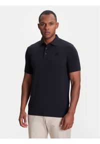 Karl Lagerfeld - KARL LAGERFELD Polo 745750 553221 Granatowy Regular Fit. Typ kołnierza: polo. Kolor: niebieski. Materiał: bawełna