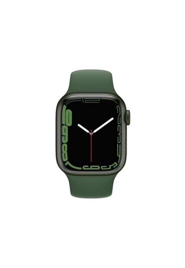 APPLE Watch Series 7 GPS + Cellular, 41mm Green Aluminium Case with Clover Sport Band - Regular. Styl: sportowy