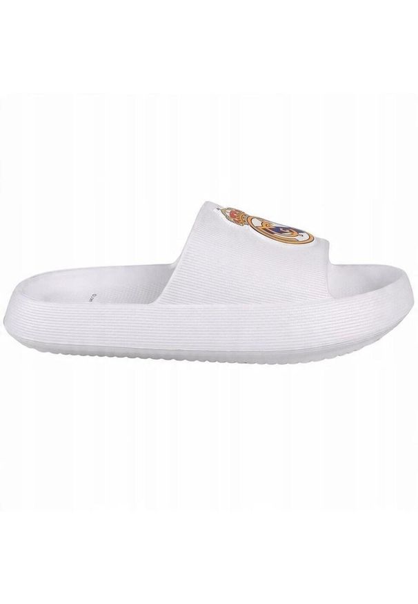 Real Madrid - Real Madryt klapki Beach Pool Flip Flops White Eva białe. Kolor: biały. Styl: sportowy