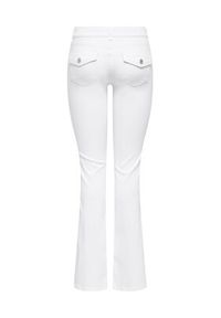 only - ONLY Jeansy Blush 15373325 Biały Flared Fit. Kolor: biały #7