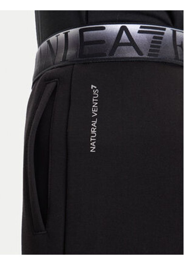 EA7 Emporio Armani Spodnie dresowe 7W000678 AF13151 UC001 Czarny Regular Fit. Kolor: czarny. Materiał: syntetyk