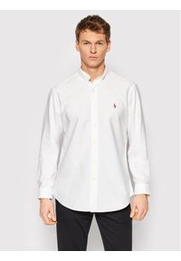 Polo Ralph Lauren Koszula Core Replen 710792041 Biały Custom Fit. Typ kołnierza: polo. Kolor: biały. Materiał: bawełna
