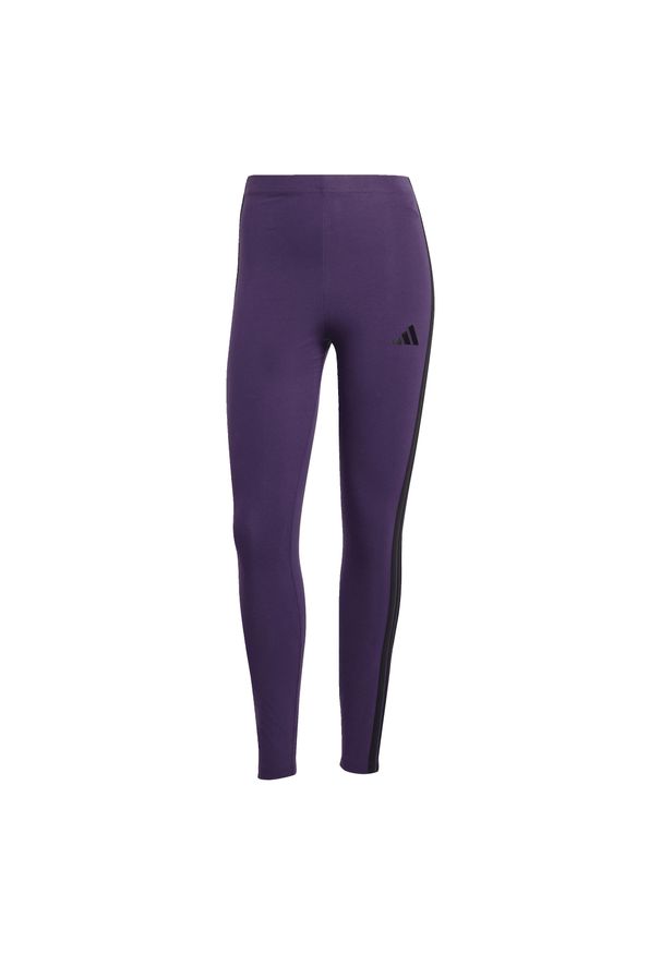 Adidas - Damskie legginsy adidas Essentials 3-Stripes. Kolor: fioletowy, wielokolorowy, czarny. Sport: fitness