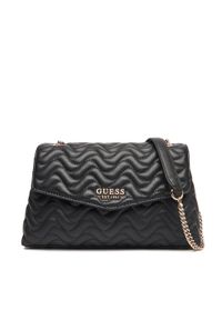 Guess Torebka Melisandra HWQG96 53210 Czarny. Kolor: czarny. Materiał: skórzane