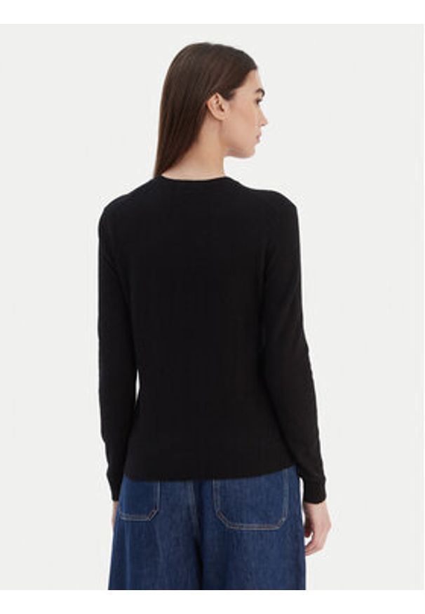 United Colors of Benetton - United Colors Of Benetton Sweter 1002D1K01 Czarny Regular Fit. Kolor: czarny. Materiał: wełna
