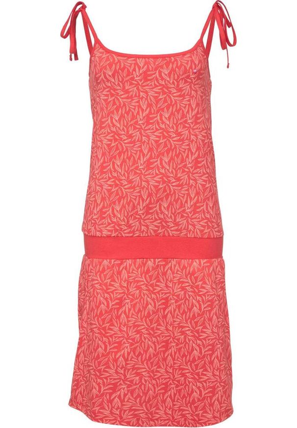 ZSPORT - Elegancka czerwona sukienka letnia z bawełny dla kobiet. Kolor: czerwony. Materiał: bawełna. Wzór: nadruk. Sezon: lato. Typ sukienki: sportowe. Styl: elegancki