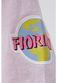 Napapijri t-shirt bawełniany Napapijri X Fiorucci kolor różowy. Kolor: różowy. Materiał: bawełna. Długość rękawa: krótki rękaw. Długość: krótkie. Wzór: nadruk #2