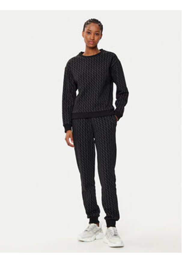 Armani Exchange Spodnie dresowe 8NYPLG YJE5Z 1200 Czarny Regular Fit. Kolor: czarny. Materiał: bawełna