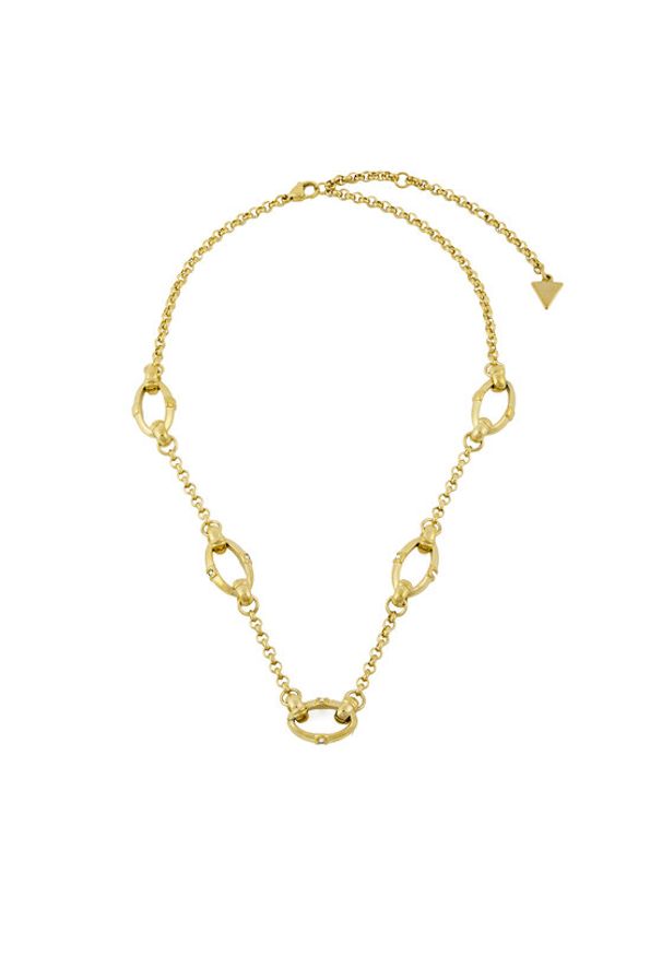 Guess Naszyjnik JUBN05 167JW Złoty. Materiał: metalowe. Kolor: złoty