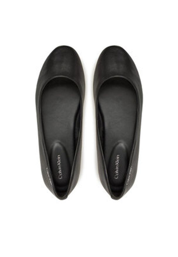 Calvin Klein Baleriny Flat Mary Jane - Lth HW0HW02341 Czarny. Kolor: czarny. Materiał: skóra