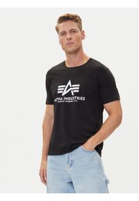 Alpha Industries T-Shirt Basic T-Shirt 100501 Czarny Regular Fit. Kolor: czarny. Materiał: bawełna #1