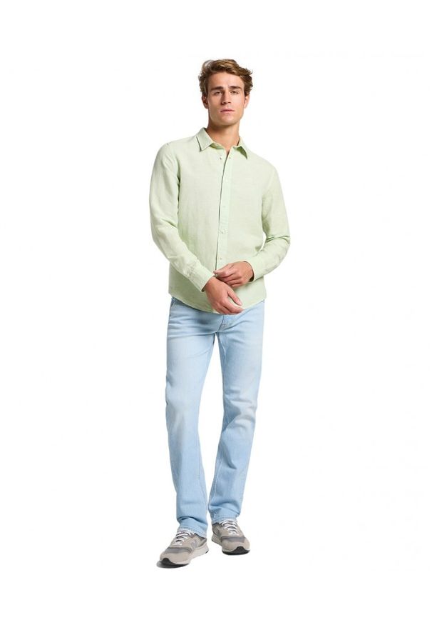 Lee - MESKA KOSZULA LEE PATCH SHIRT SOFT SAGE 112363905