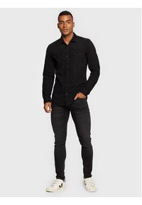 Salsa Koszula jeansowa 125455 Czarny Slim Fit. Kolor: czarny. Materiał: bawełna #3
