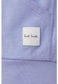 Paul Smith Bluza bawełniana damska kolor fioletowy z kapturem z aplikacją. Typ kołnierza: kaptur. Kolor: fioletowy. Materiał: bawełna. Długość rękawa: raglanowy rękaw. Wzór: aplikacja