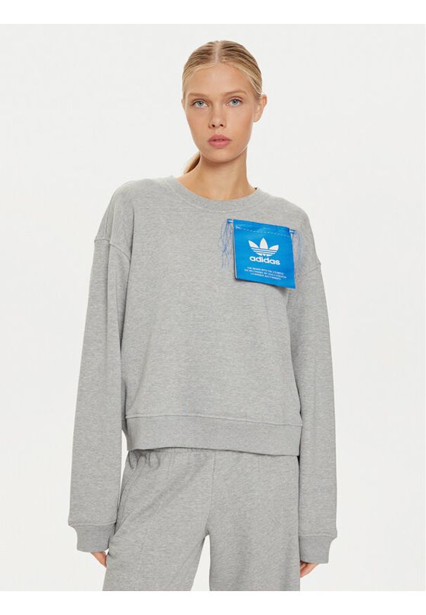 Adidas - adidas Bluza Ksenia IW5666 Szary Loose Fit. Kolor: szary. Materiał: bawełna