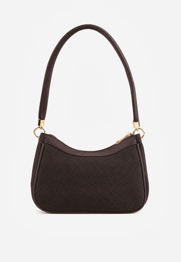 Renee - Brązowa Klasyczna Torebka Bagietka z Dodatkowym Paskiem Crossbody Kassenope. Kolor: brązowy. Styl: klasyczny