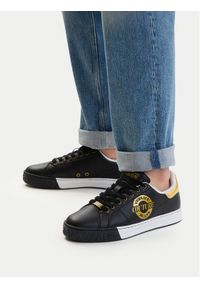 Versace Jeans Couture Sneakersy 80YA3SK1 Czarny. Kolor: czarny. Materiał: skóra #1