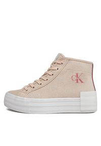 Calvin Klein Jeans Sneakersy Bold Vulc Flatf Mid Cs Ml Btw YW0YW01392 Beżowy. Kolor: beżowy #6