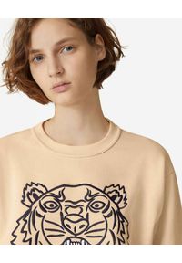 Kenzo - KENZO - Bluza z haftowanym tygrysem. Kolor: beżowy. Materiał: bawełna. Długość rękawa: długi rękaw. Długość: długie. Wzór: haft. Styl: klasyczny #3