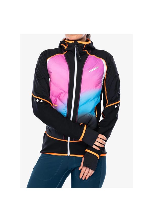CRAZY - Kurtka hybrydowa damska Crazy Jkt Channel. Kolor: czarny. Sezon: zima. Sport: narciarstwo