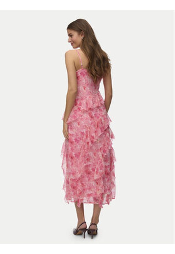 Vero Moda Sukienka wieczorowa Smilla 10346307 Różowy Regular Fit. Kolor: różowy. Materiał: syntetyk. Styl: wizytowy