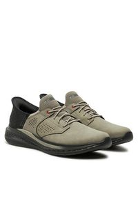 skechers - Skechers Sneakersy 210890/CMNT Szary. Kolor: szary. Materiał: skóra