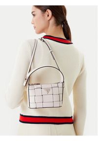 Guess Torebka Maylee Mini HWWG96 61720 Biały. Kolor: biały. Materiał: skórzane