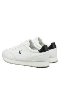 Calvin Klein Jeans Sneakersy Runner Laceup Tc YM0YM01187 Biały. Kolor: biały. Materiał: skóra #4