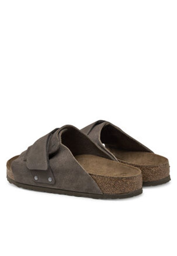 Birkenstock Klapki Kyoto 1029137 Brązowy. Kolor: brązowy. Materiał: zamsz, skóra