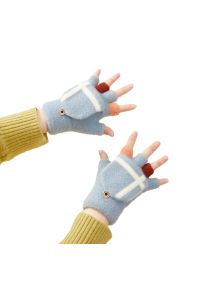 Rękawiczki turystyczne zimowe dla dzieci Hurtel. Kolor: niebieski. Sezon: zima