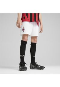 Puma - Młodzieżowe szorty AC Milan 24/25 PUMA White For All Time Red. Kolor: czerwony, biały, wielokolorowy. Sport: piłka nożna