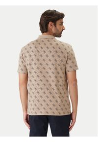Guess Polo M6GP04 K3073 Beżowy Regular Fit. Typ kołnierza: polo. Kolor: beżowy. Materiał: syntetyk, bawełna #3